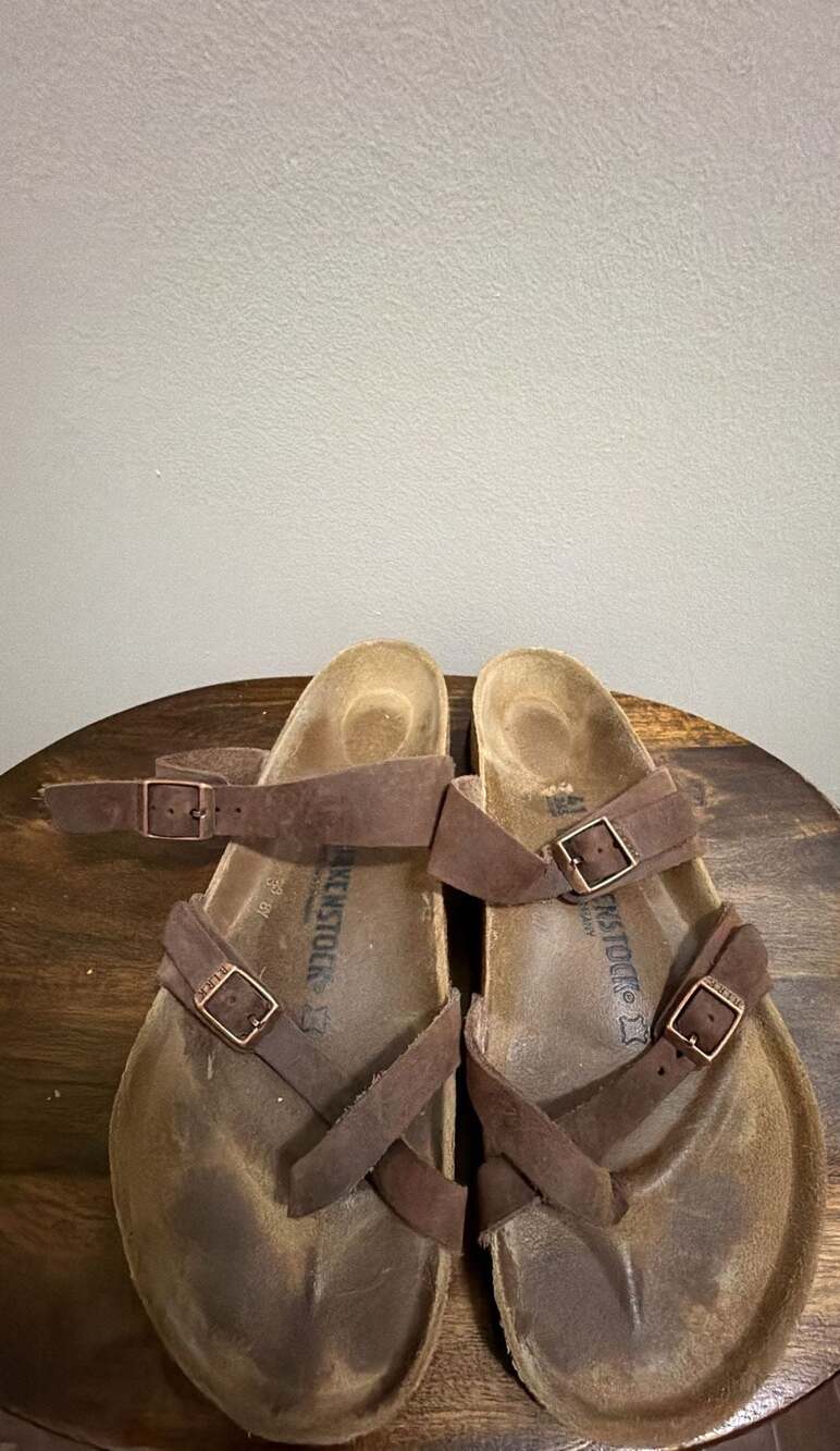 Birkenstock Mayari Brown Leather Sandals Size 41 - Picture 2 of 5